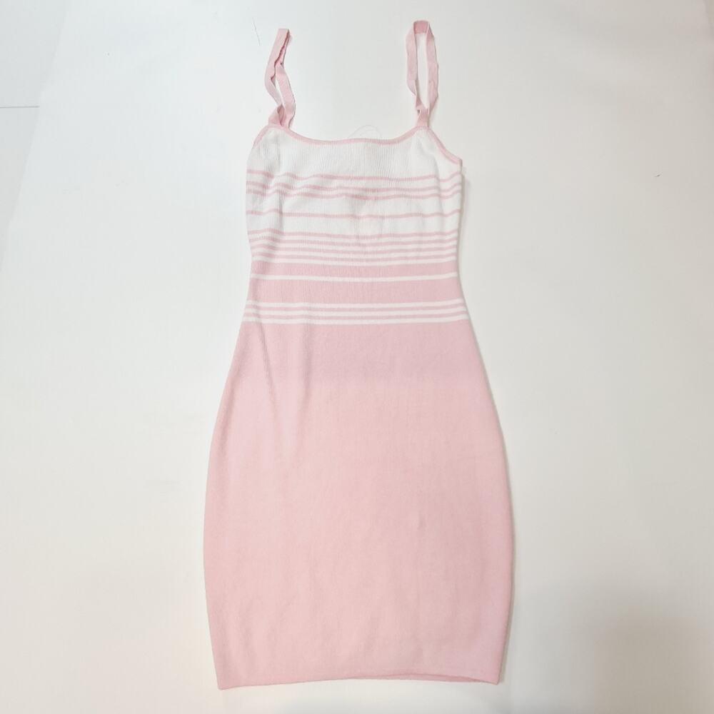 Superdown Susie Striped Knit Dress in Pink & White - Picture 2 of 12